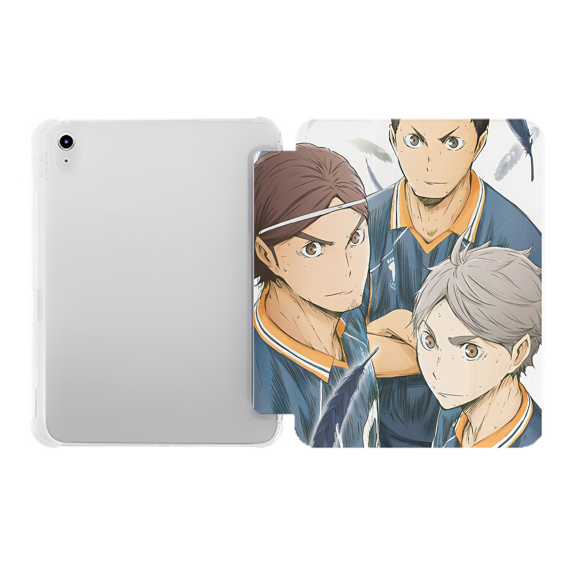 （画像用） ハイキュー!! Haikyu!! IPad ケース ペン収納付き 三つ折りスタンド PUレザー×シリコン 対応機種9.5/10.5/10.9インチ
